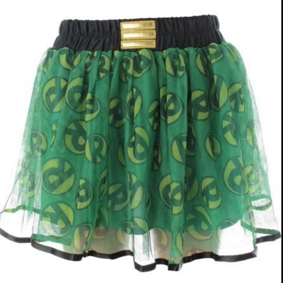 Halloween Costume DC Comics Robin Logo Green Tutu Skirt - Picture 2 of 7
